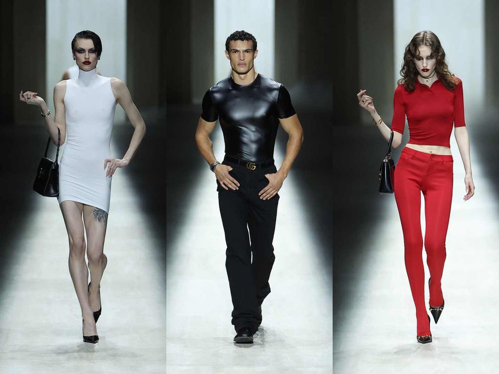 GUCCI大秀前排讓人瘋掉！「雕刻美男」SKZ李旻浩帥得太權威！aespa寧寧化身摩登女郎、氣場全開！-11