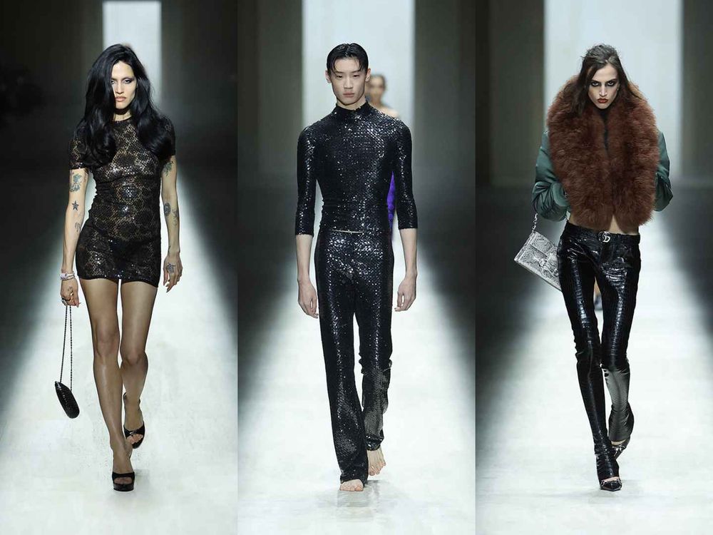 GUCCI大秀前排讓人瘋掉！「雕刻美男」SKZ李旻浩帥得太權威！aespa寧寧化身摩登女郎、氣場全開！-13