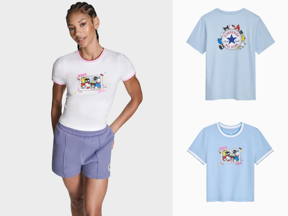 又來搶錢！CONVERSE三麗鷗聯名可愛爆炸！「滿滿Kitty、大耳狗」秒融化、台灣這天開賣！-11