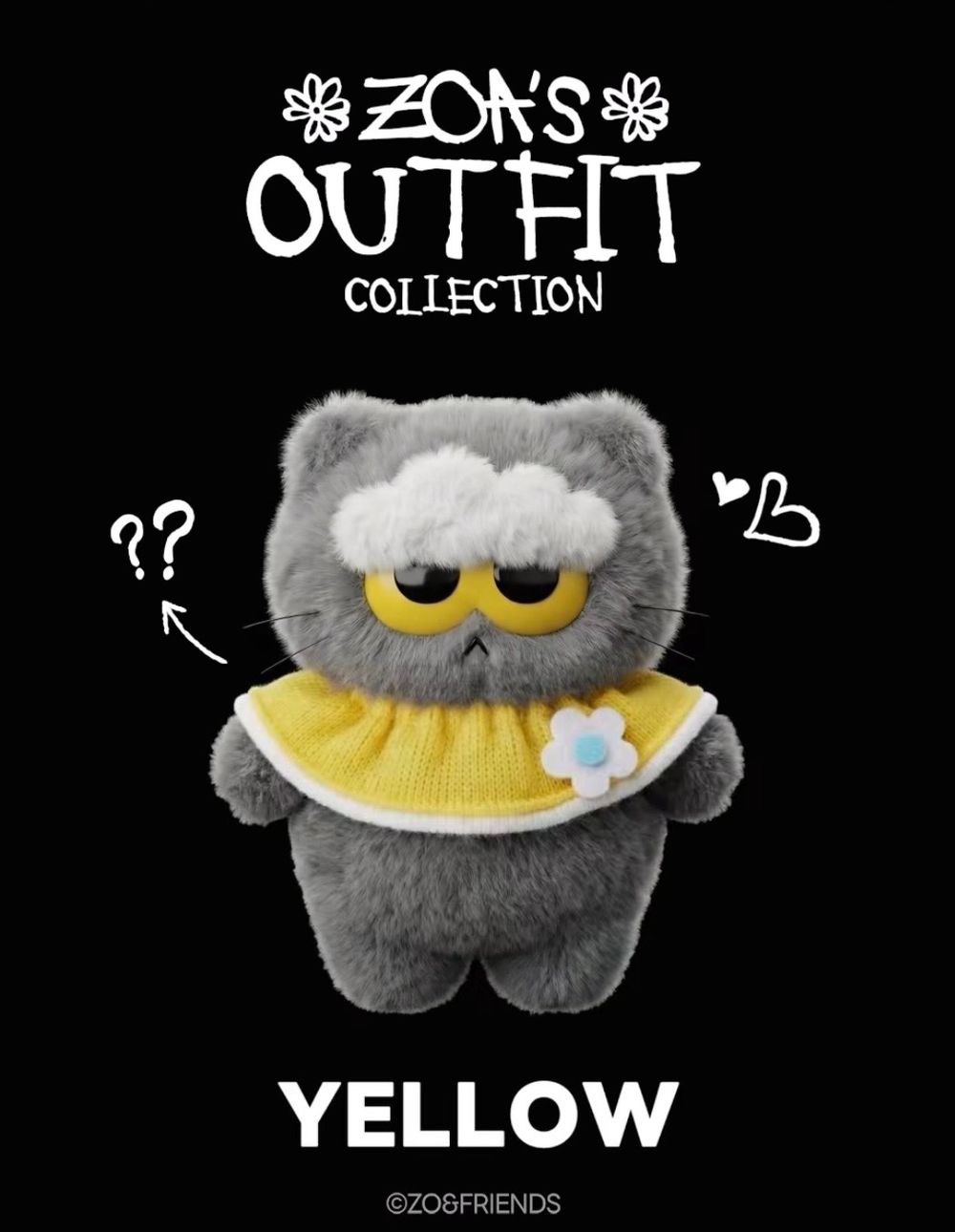 GD愛貓ZO&FRIENDS要出盲盒了？牛仔洋裝、小雛菊領巾8種造型萌炸天，網笑：根本ZOA變裝秀！-9
