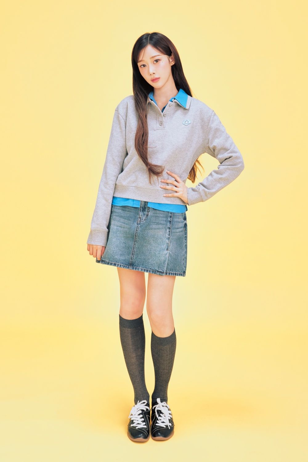 韓牌Wacky WiLLy春天新品超好看！aespa Giselle同款大學T要搶、滿額還送小卡！-7