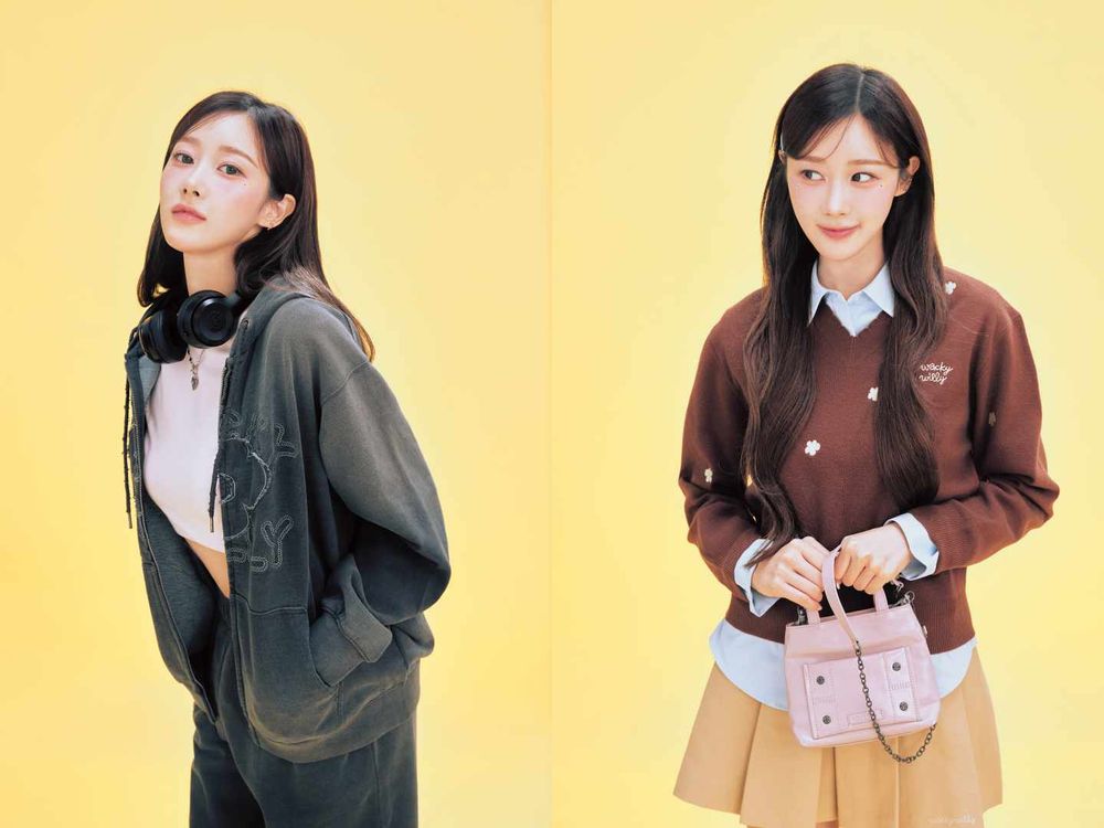 韓牌Wacky WiLLy春天新品超好看！aespa Giselle同款大學T要搶、滿額還送小卡！-9