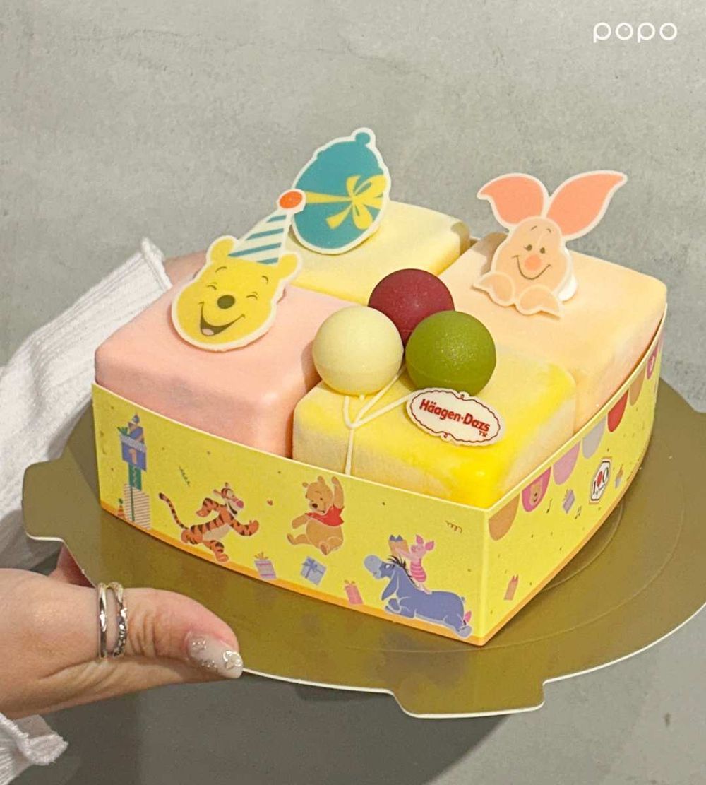 哈根達斯跟小熊維尼聯名了！超可愛「小熊維尼聖代、冰淇淋凍飲」買還送小貼紙&提袋！-8