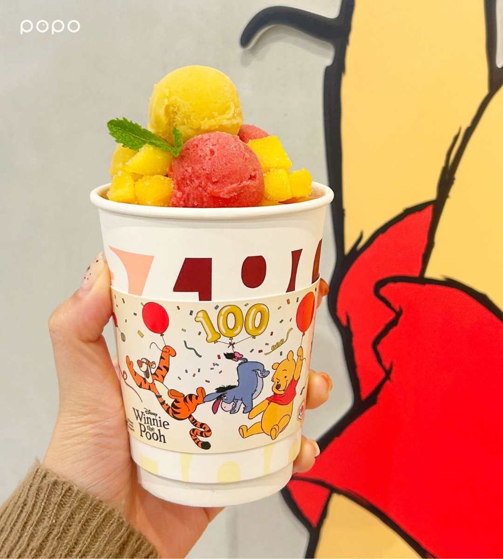 哈根達斯跟小熊維尼聯名了！超可愛「小熊維尼聖代、冰淇淋凍飲」買還送小貼紙&提袋！-12