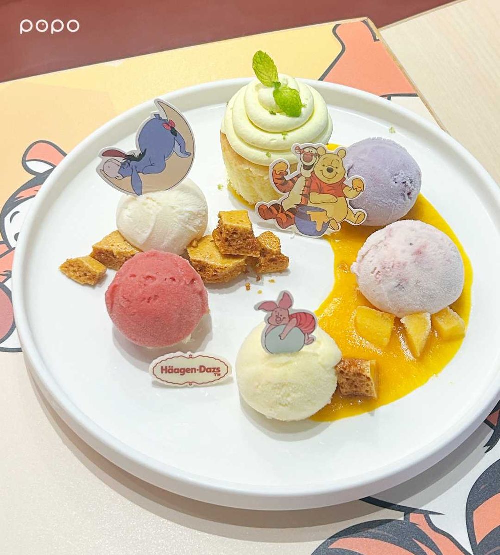 哈根達斯跟小熊維尼聯名了！超可愛「小熊維尼聖代、冰淇淋凍飲」買還送小貼紙&提袋！-10