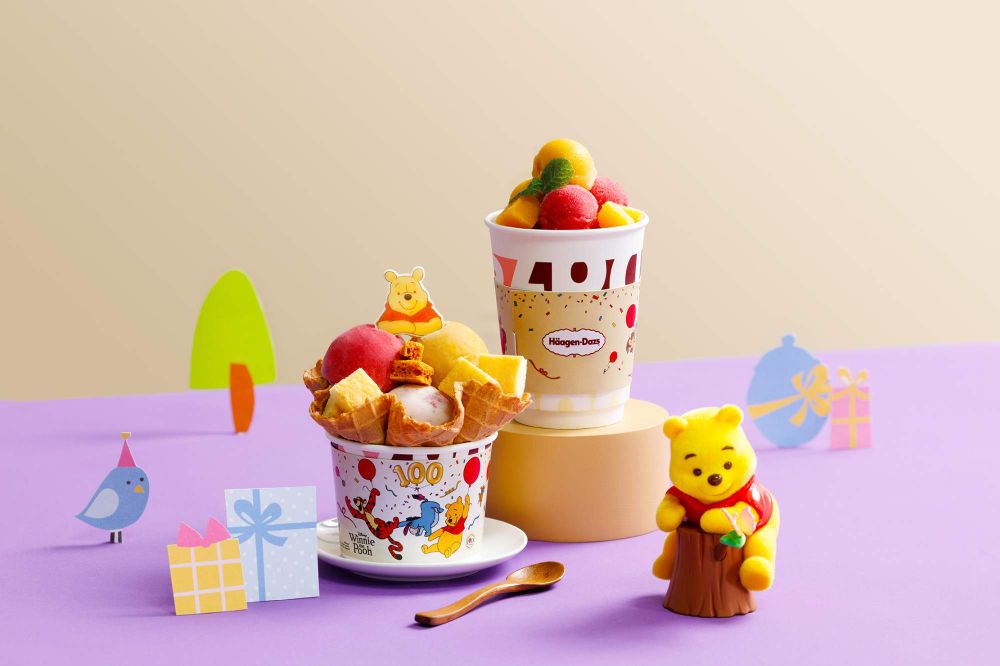 哈根達斯跟小熊維尼聯名了！超可愛「小熊維尼聖代、冰淇淋凍飲」買還送小貼紙&提袋！-13