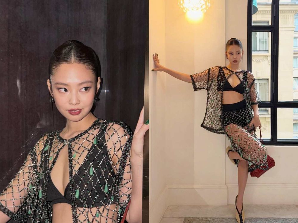 CHANEL巴黎大秀Jennie透視戰袍辣翻全網！高允貞貼臉合照「雙人間香奈兒」合體太養眼！-3