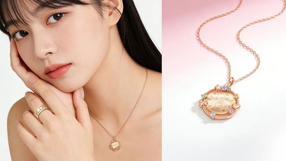 熊熊控會瘋掉！ALUXE推出Care Bears聯名！彩色寶石項鍊、星星戒指好可愛、還能客製專屬小熊圖案！-5