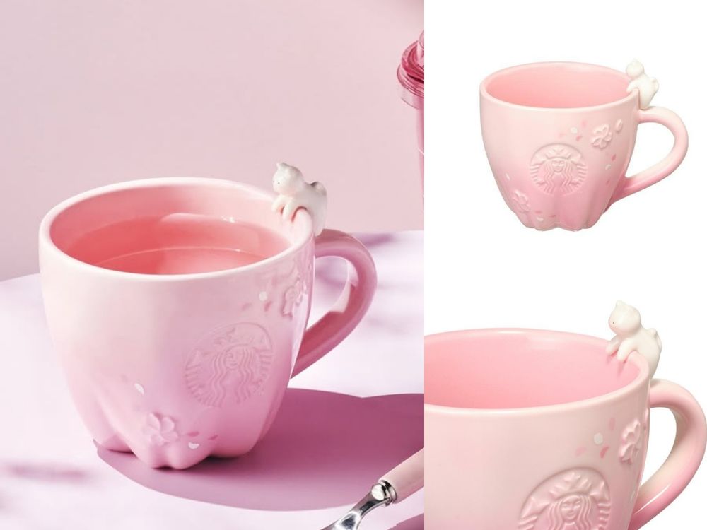 2026韓國星巴克櫻花季必買8大新品推薦！「櫻花賓士貓馬克杯、粉紫漸層貓耳冷水杯」不買會後悔！-3