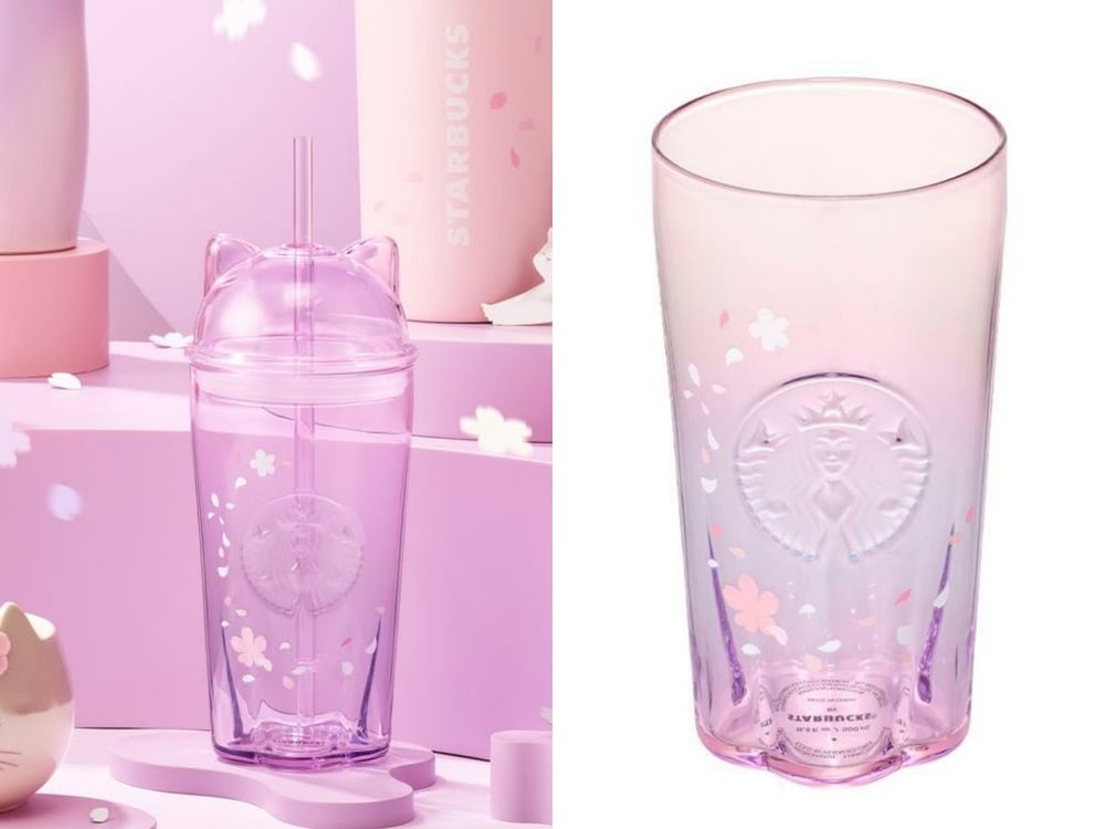 2026韓國星巴克櫻花季必買8大新品推薦！「櫻花賓士貓馬克杯、粉紫漸層貓耳冷水杯」不買會後悔！-4