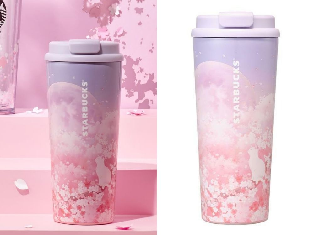 2026韓國星巴克櫻花季必買8大新品推薦！「櫻花賓士貓馬克杯、粉紫漸層貓耳冷水杯」不買會後悔！-6