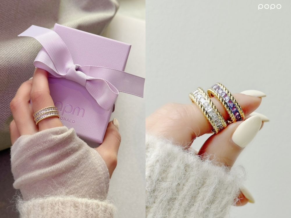 APM新品美的太誇張！薰衣草紫小戒指、銀白交織項鍊...戴上穿搭瞬間高級感滿滿！-9