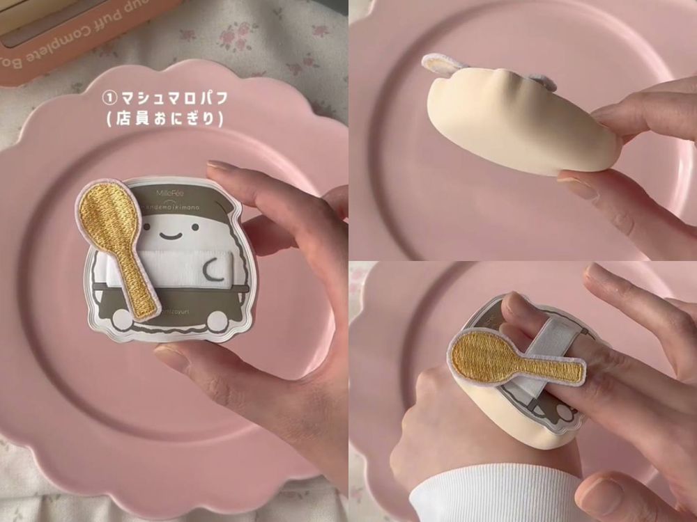 MilleFée聯名日本療癒IP打造「飯糰粉撲」！海苔飯糰、炸蝦飯糰變身超萌定妝粉撲，可愛到想整套帶回家！-13