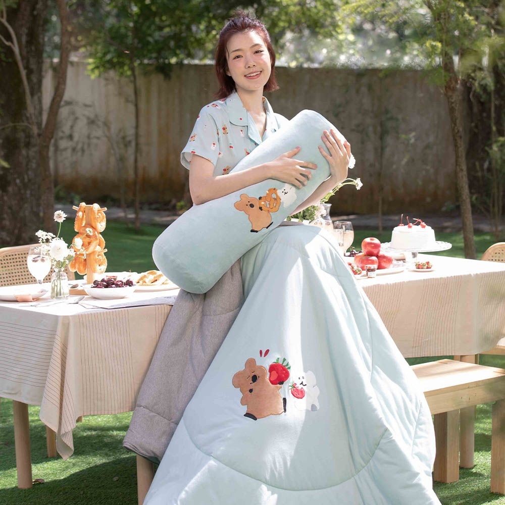 DINOTAENG矮袋鼠聯名家居小物太可愛！「QUOKKA趴姿抱枕、BOBO四季被」台灣就買得到！-9