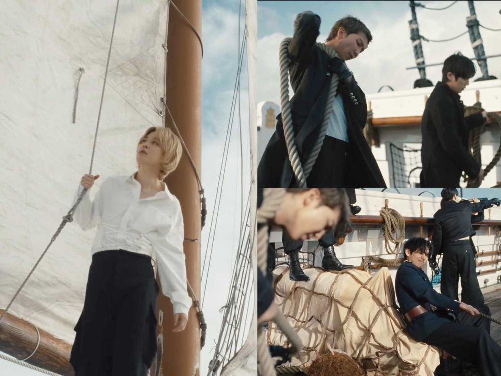 千呼萬喚終於等到！BTS新歌《SWIM》正式出爐！七人七色海軍造型帥暈、MV女主角竟然是她！-4