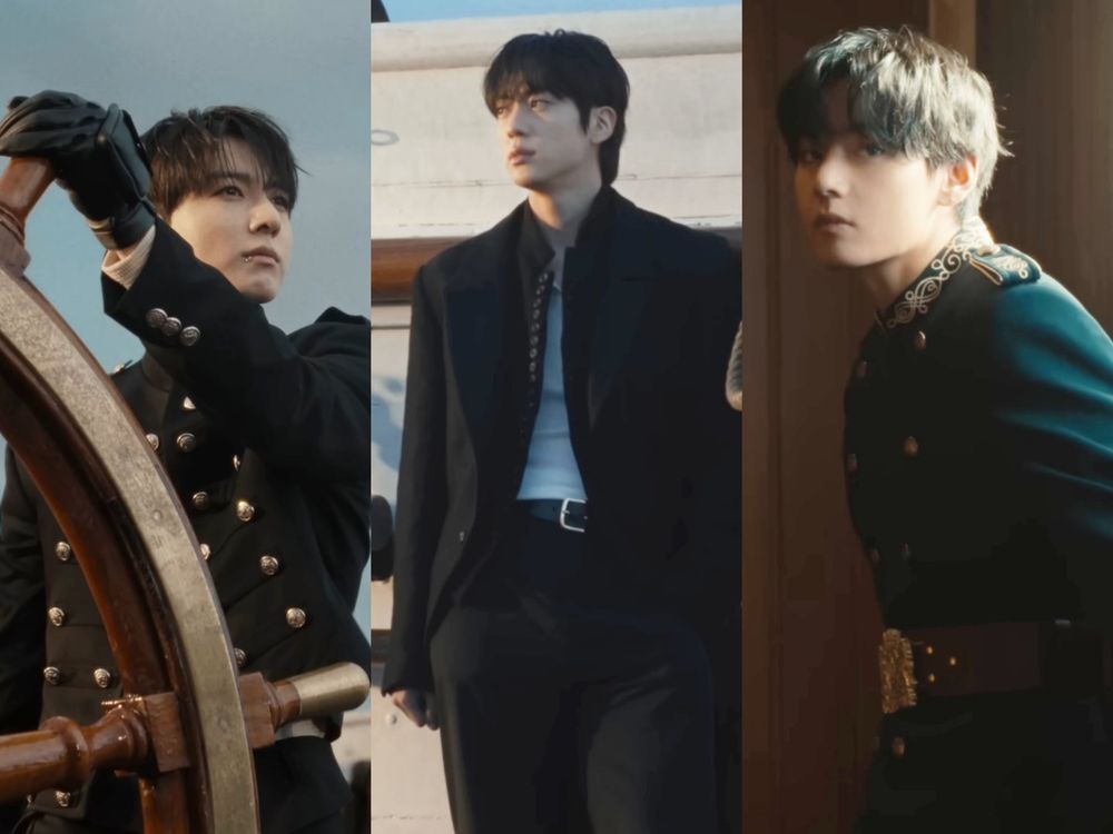 千呼萬喚終於等到！BTS新歌《SWIM》正式出爐！七人七色海軍造型帥暈、MV女主角竟然是她！-8