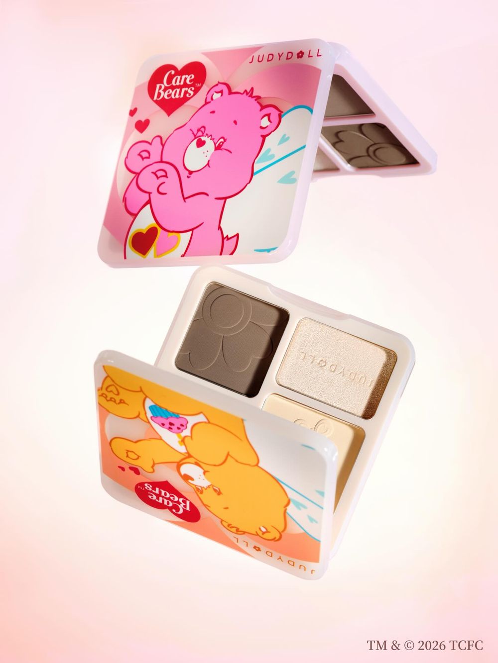 可愛到太犯規！橘朵打亮修容盤聯名Care Bears，全網激推「立體造山神器」換上療癒熊熊限量外殼，只在這裡買得到！-3