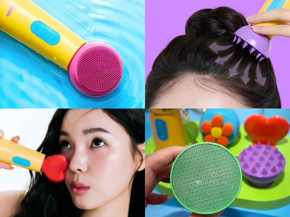 韓國爆紅文創品牌Wiggle Wiggle跨界美妝！花朵刷頭、愛心刮痧「5合1美容儀」秒殺完售，限量回歸不搶會後悔！-6