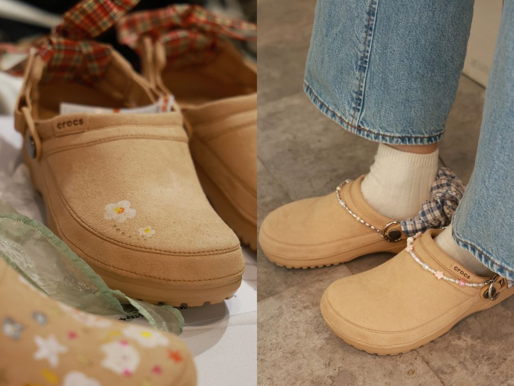 Crocs洞洞鞋又來逼人花錢了！新款麂皮雲朵拖鞋高級感拉滿、竟還推出「洞洞版」菜籃子包！-4