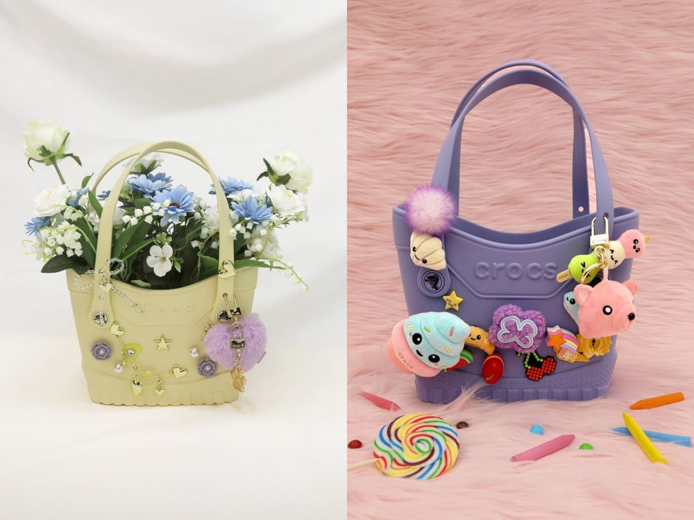 Crocs洞洞鞋又來逼人花錢了！新款麂皮雲朵拖鞋高級感拉滿、竟還推出「洞洞版」菜籃子包！-6