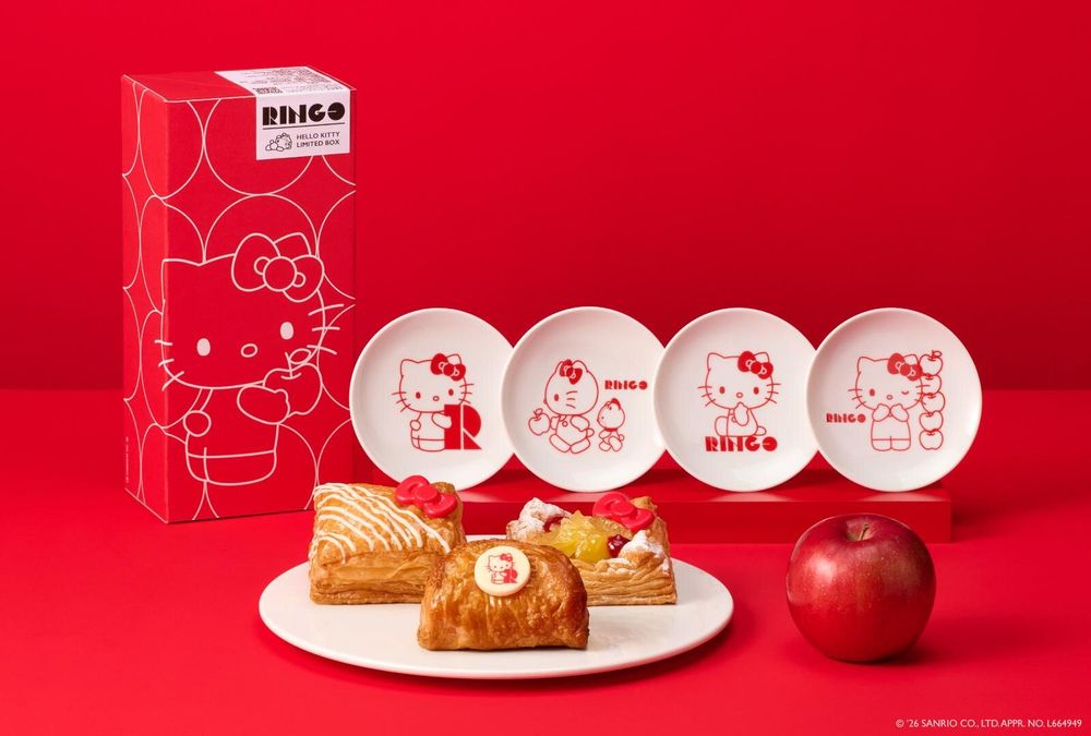 日本開賣Hello Kitty聯名蘋果派！「蝴蝶結千層派」四款萌翻甜點必吃、還有超可愛Kitty保溫袋要買！-3