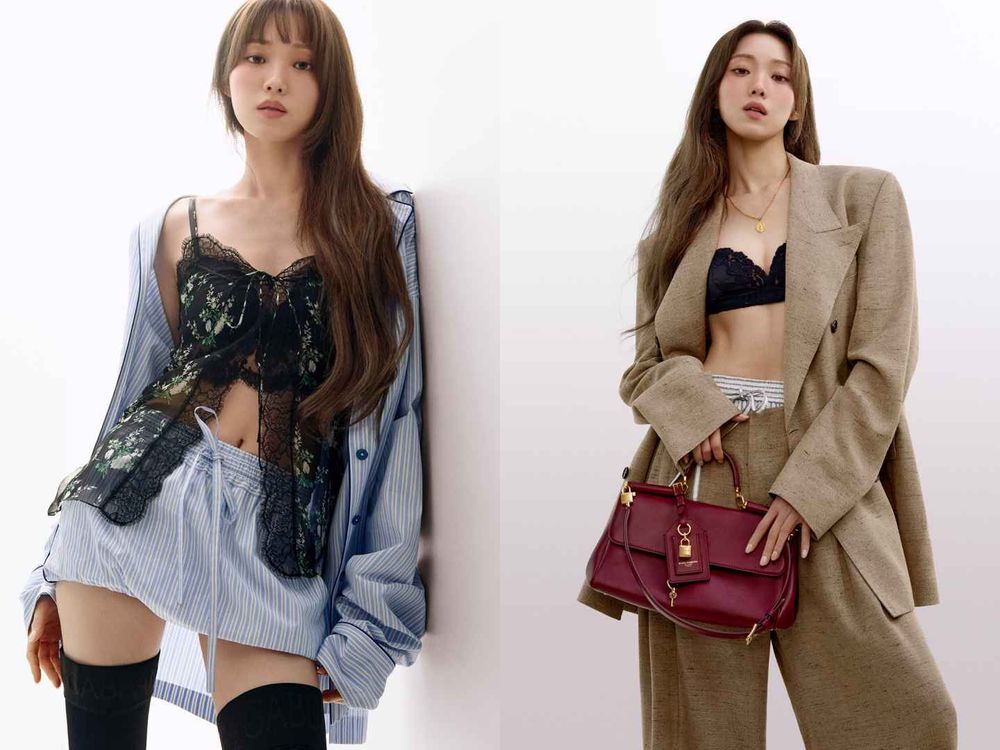 這組辣度破表！李聖經、丁海寅Dolce&Gabbana春夏畫報曝光！「薄紗蕾絲吊帶」大秀川字肌、身材超逆天！-2