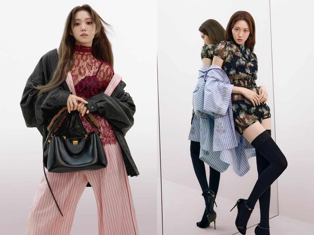 這組辣度破表！李聖經、丁海寅Dolce&Gabbana春夏畫報曝光！「薄紗蕾絲吊帶」大秀川字肌、身材超逆天！-4