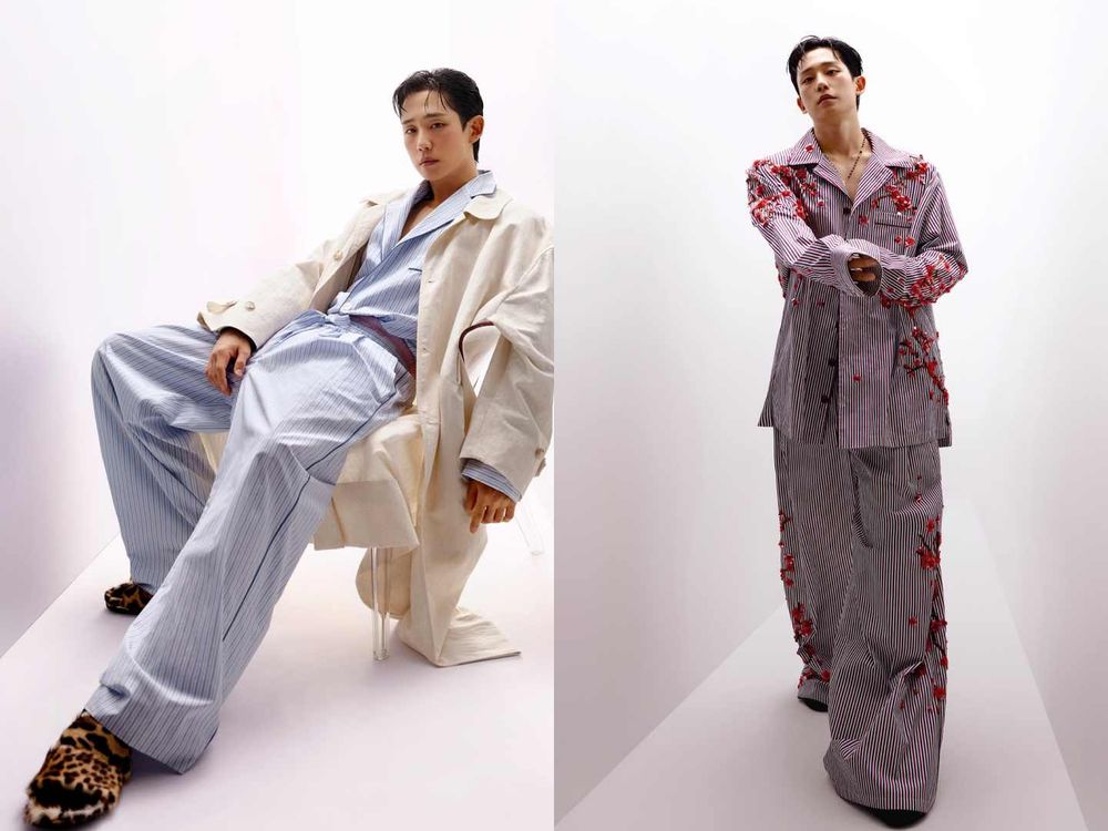 這組辣度破表！李聖經、丁海寅Dolce&Gabbana春夏畫報曝光！「薄紗蕾絲吊帶」大秀川字肌、身材超逆天！-5