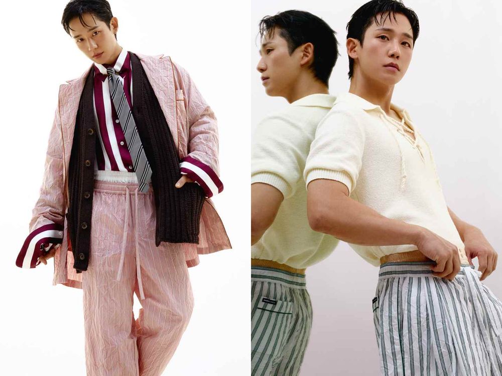 這組辣度破表！李聖經、丁海寅Dolce&Gabbana春夏畫報曝光！「薄紗蕾絲吊帶」大秀川字肌、身材超逆天！-6