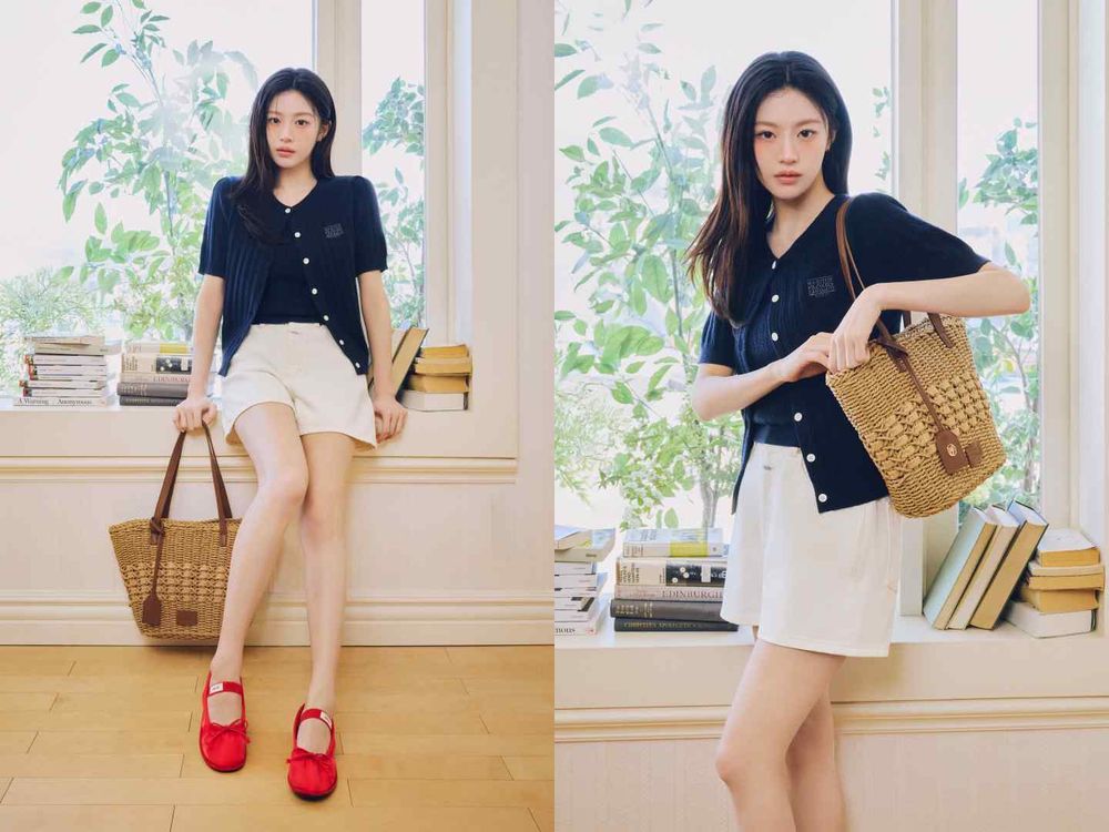 M+FG超愛高允貞！新廣告化身「夏季女神」AI級美貌再現！針織上衣、小紅鞋想照單全收！-2