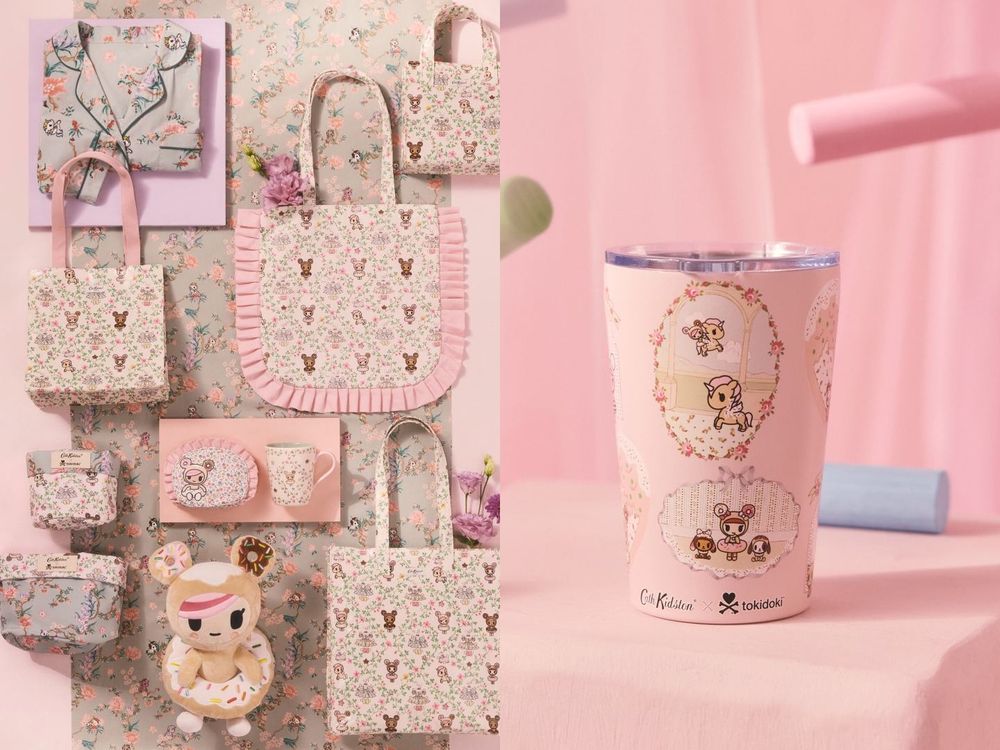 Cath Kidston新聯名是tokidoki甜甜圈小姐！荷葉邊、粉嫩碎花化妝包、證件套，日常通勤必備！-6