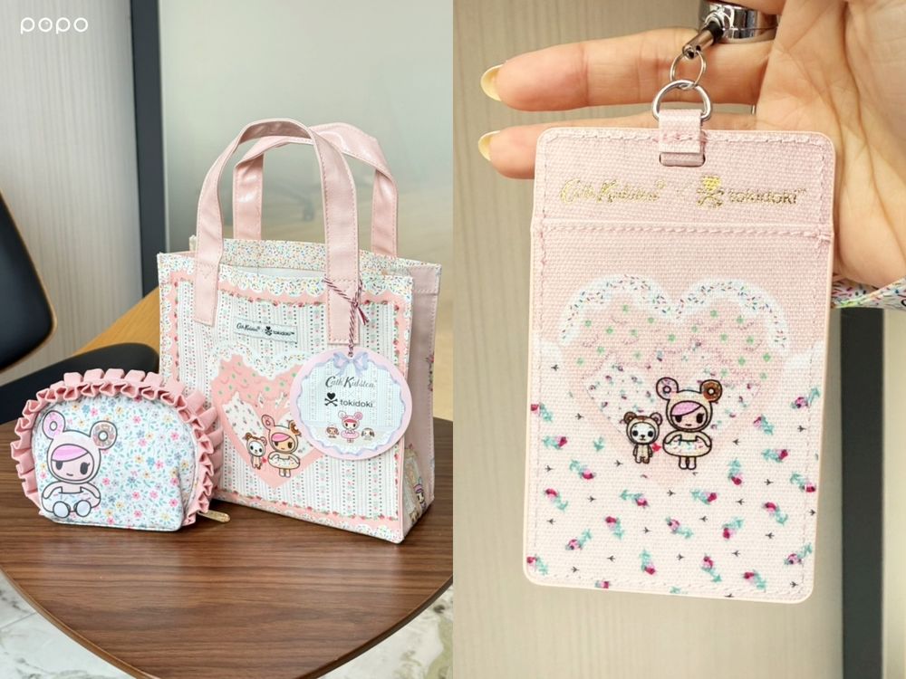 Cath Kidston新聯名是tokidoki甜甜圈小姐！荷葉邊、粉嫩碎花化妝包、證件套，日常通勤必備！-8