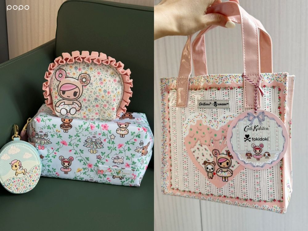 Cath Kidston新聯名是tokidoki甜甜圈小姐！荷葉邊、粉嫩碎花化妝包、證件套，日常通勤必備！-9