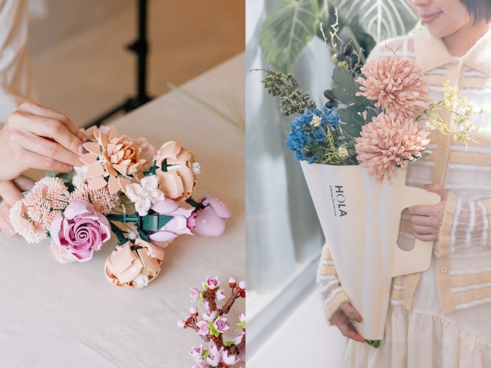 HOLA限時化身超美花市？限定花藝課讓你將「羊毛氈花、樂高花、鉤針花」自由混搭打造專屬春日花束！-14