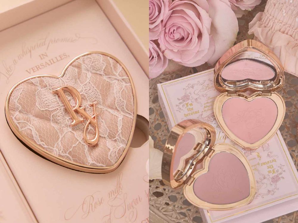 美到命中心臟！日本千金彩妝又推夢幻逸品，菱格皮革腮紅＆打亮換上蕾絲外殼，低飽和奶茶色搭配玫瑰糖霜光澤，還以為在喝下午茶！-2