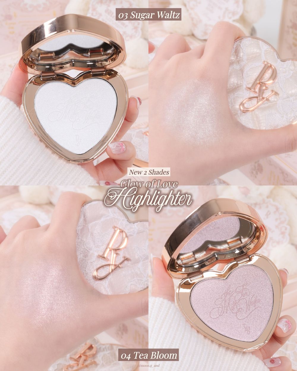美到命中心臟！日本千金彩妝又推夢幻逸品，菱格皮革腮紅＆打亮換上蕾絲外殼，低飽和奶茶色搭配玫瑰糖霜光澤，還以為在喝下午茶！-6