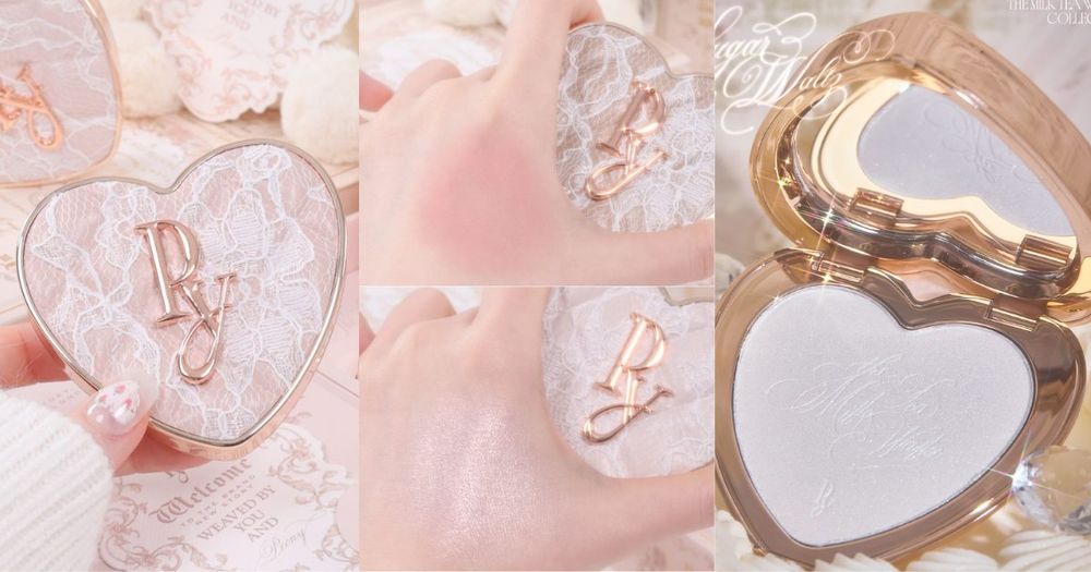 美到命中心臟！日本千金彩妝又推夢幻逸品，菱格皮革腮紅＆打亮換上蕾絲外殼，低飽和奶茶色搭配玫瑰糖霜光澤，還以為在喝下午茶！-1