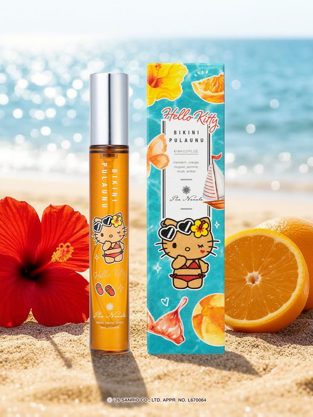曬黑版三麗鷗太犯規！Pua Nanala聯名香水洗版全網，柑橘麝香Kitty、鹹感果香酷洛米越聞越上頭！-7