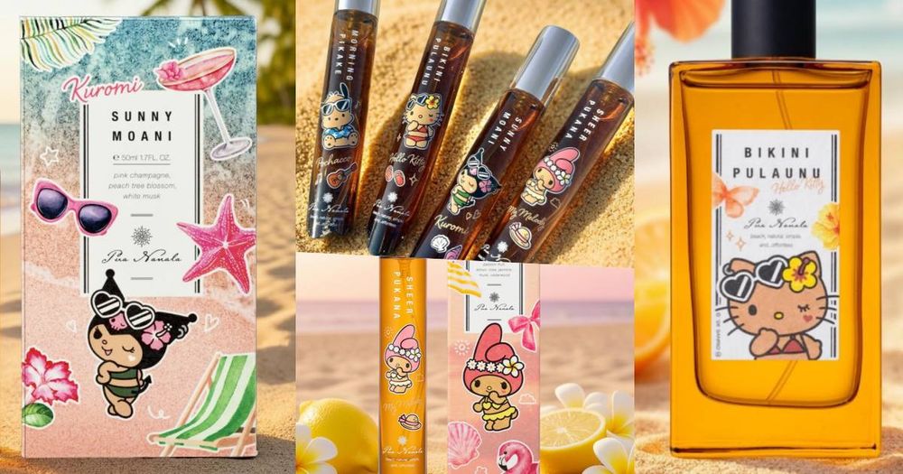 曬黑版三麗鷗太犯規！Pua Nanala聯名香水洗版全網，柑橘麝香Kitty、鹹感果香酷洛米越聞越上頭！-1