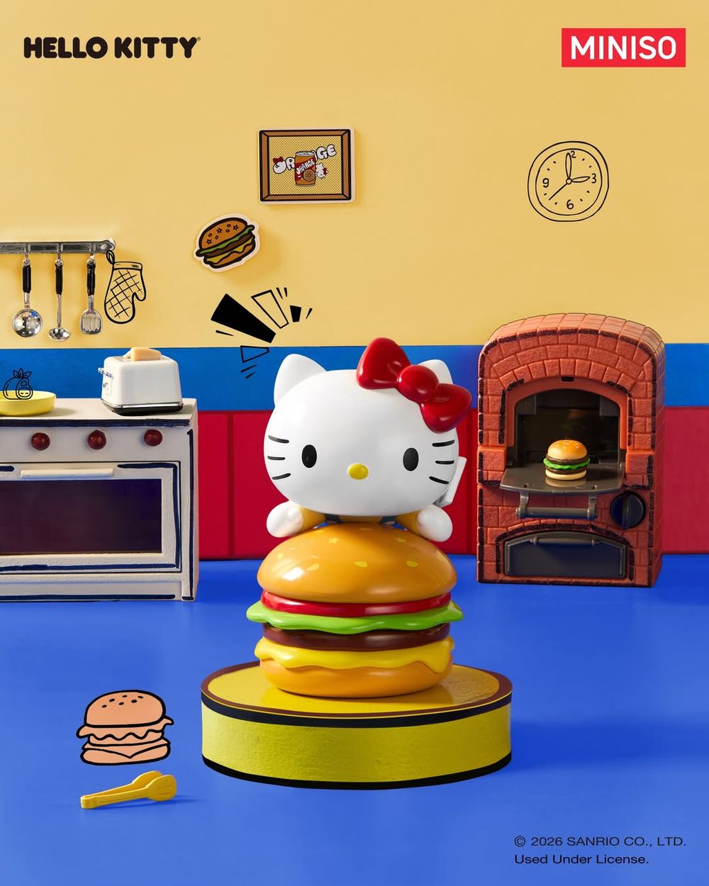 Hello Kitty復古餐館公仔盲盒來了！超可愛「凱蒂貓漢堡、飲料機Kitty」每隻都想帶回家！-2