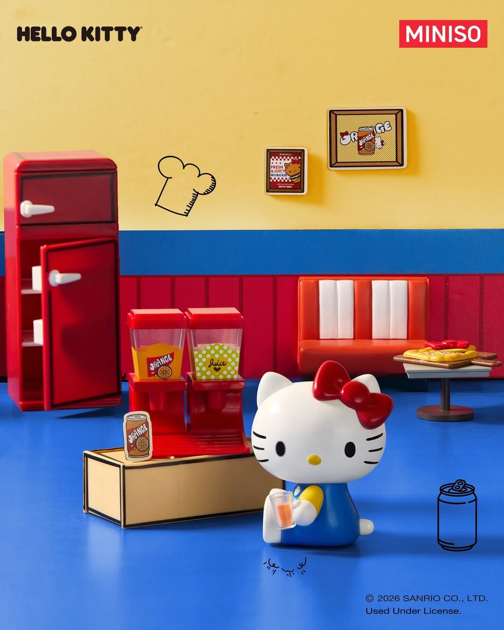 Hello Kitty復古餐館公仔盲盒來了！超可愛「凱蒂貓漢堡、飲料機Kitty」每隻都想帶回家！-8