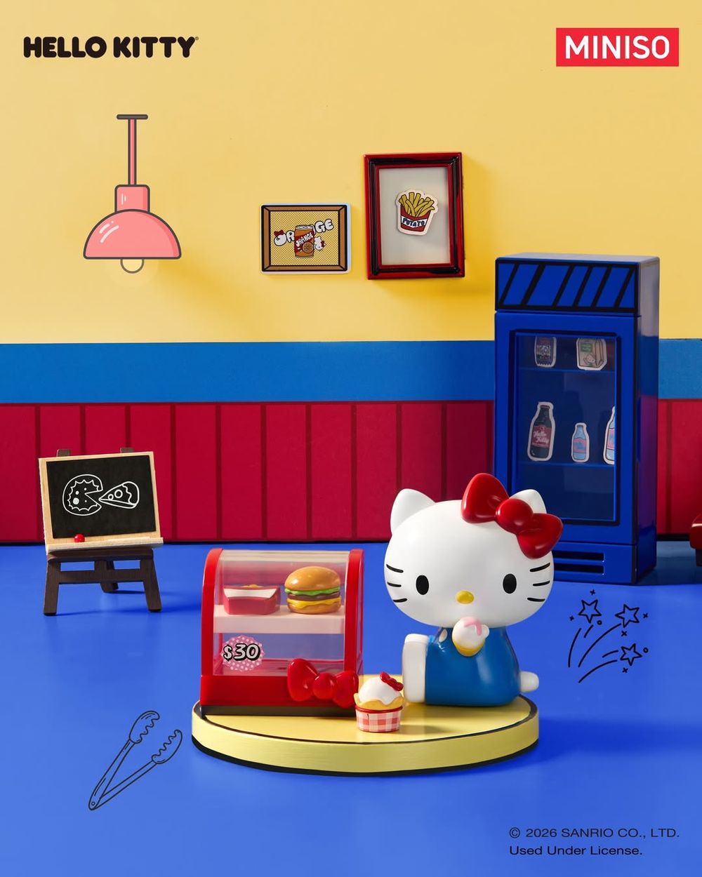 Hello Kitty復古餐館公仔盲盒來了！超可愛「凱蒂貓漢堡、飲料機Kitty」每隻都想帶回家！-6