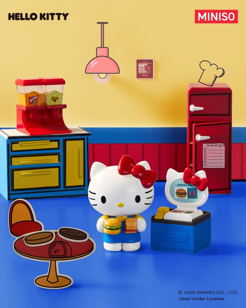 Hello Kitty復古餐館公仔盲盒來了！超可愛「凱蒂貓漢堡、飲料機Kitty」每隻都想帶回家！-3