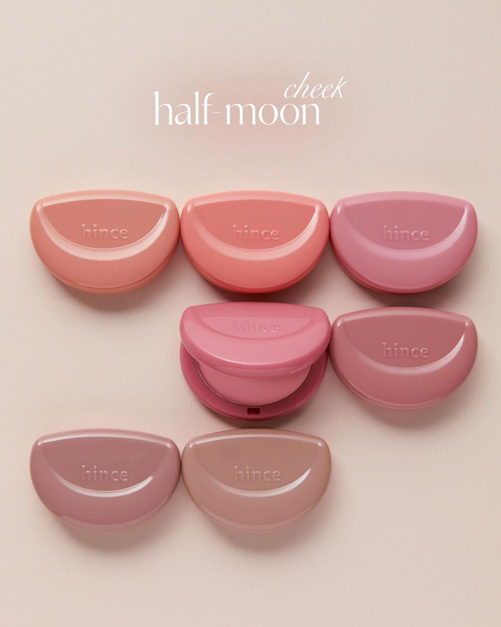 hince把半月型包包變成腮紅！全新霜轉粉質地，既融膚自然、又能柔焦磨皮，日本搶先上市秒成熱賣款！-8