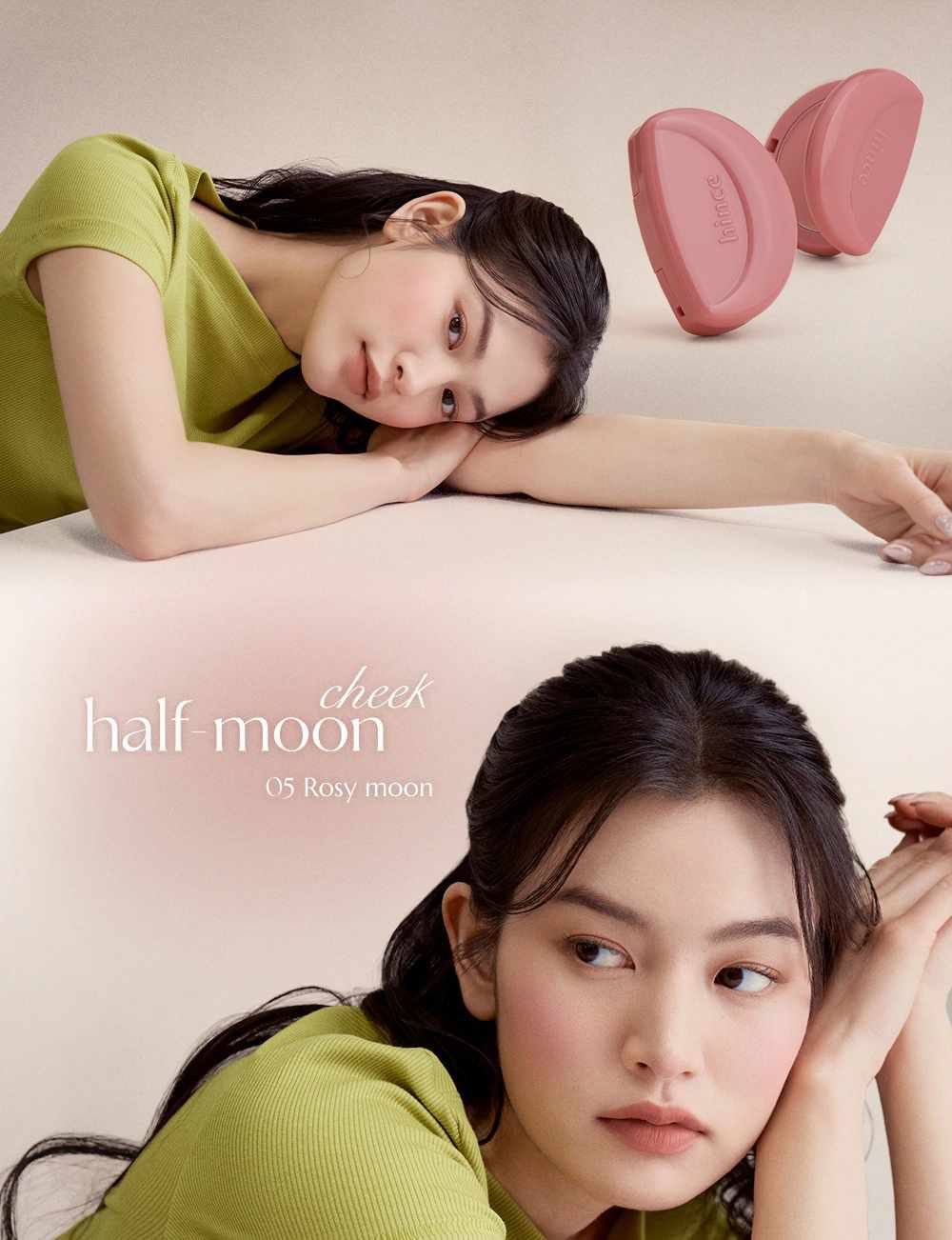 hince把半月型包包變成腮紅！全新霜轉粉質地，既融膚自然、又能柔焦磨皮，日本搶先上市秒成熱賣款！-12