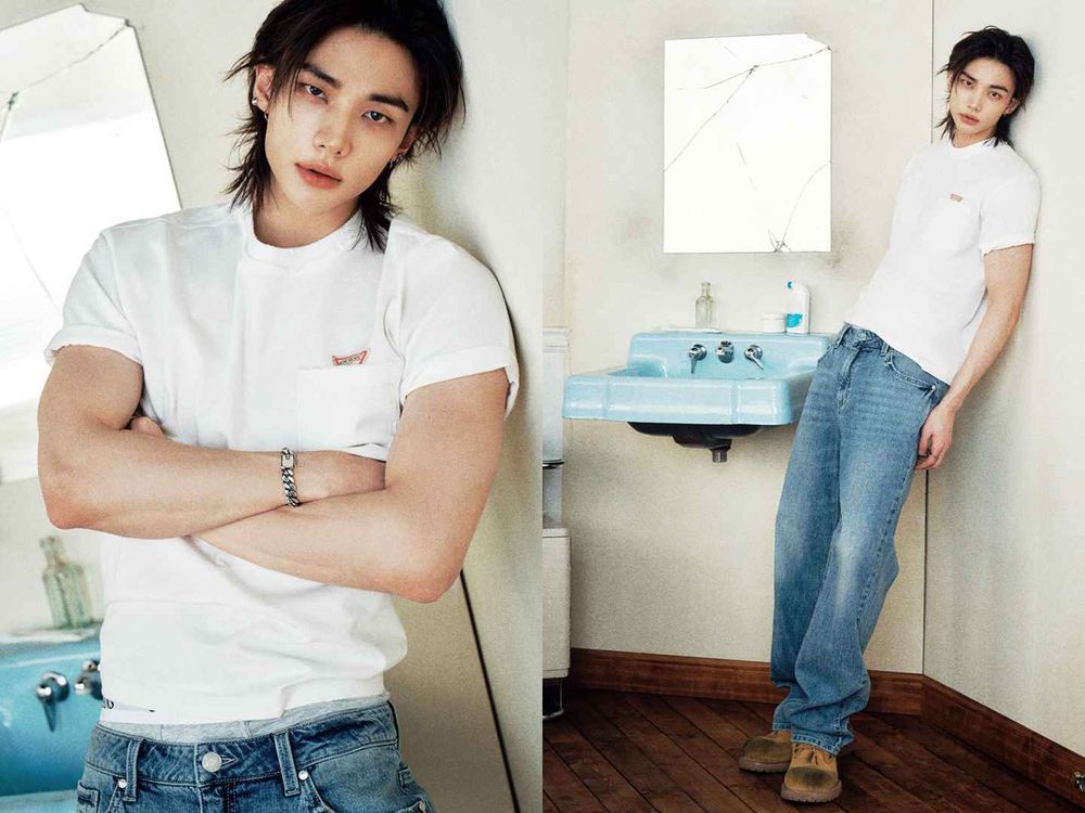 STAY們擴充圖庫！SKZ鉉辰最新「GUESS痞帥照」曝光！金絲眼鏡＋精壯臂肌太犯規、跪求官方推專屬雜誌！-3