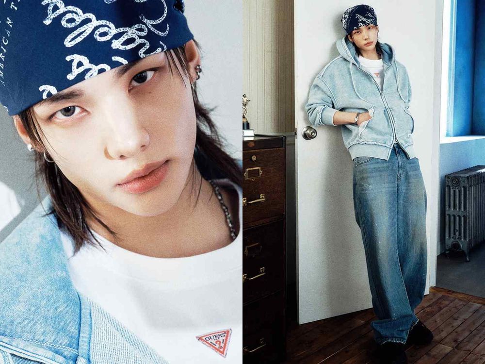 STAY們擴充圖庫！SKZ鉉辰最新「GUESS痞帥照」曝光！金絲眼鏡＋精壯臂肌太犯規、跪求官方推專屬雜誌！-5