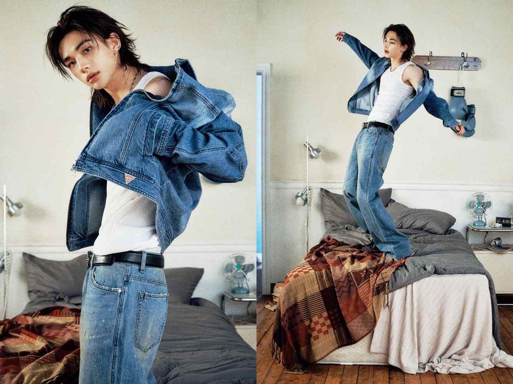 STAY們擴充圖庫！SKZ鉉辰最新「GUESS痞帥照」曝光！金絲眼鏡＋精壯臂肌太犯規、跪求官方推專屬雜誌！-4