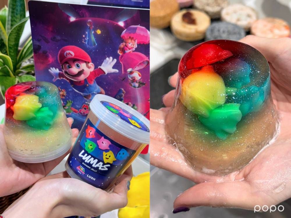LUSH聯名《超級瑪利歐銀河電影版》可愛失控！耀西蛋藏驚喜、奇可果凍會晃、碧姬公主王冠皂＋問號方塊必收！-4