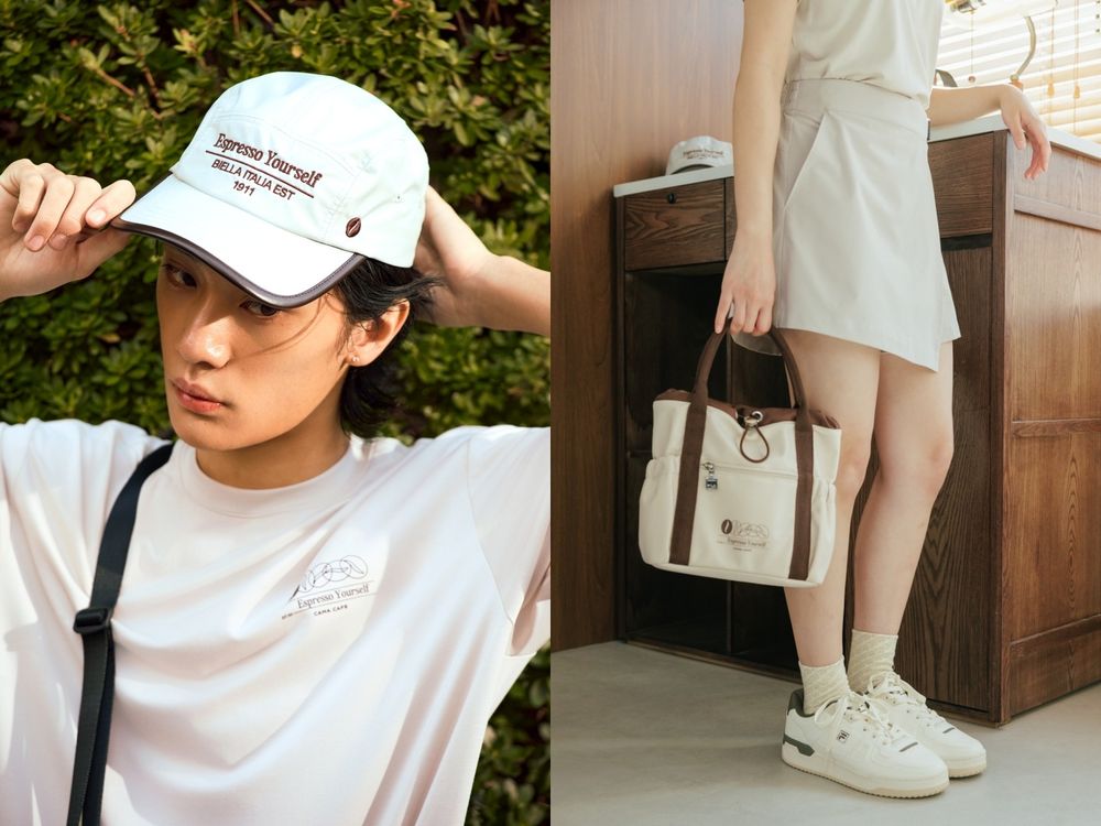 FILA x CAMA超強跨界聯名來了！牛奶咖啡、拿鐵配色超好看！滾邊棒球帽被問爆！-2